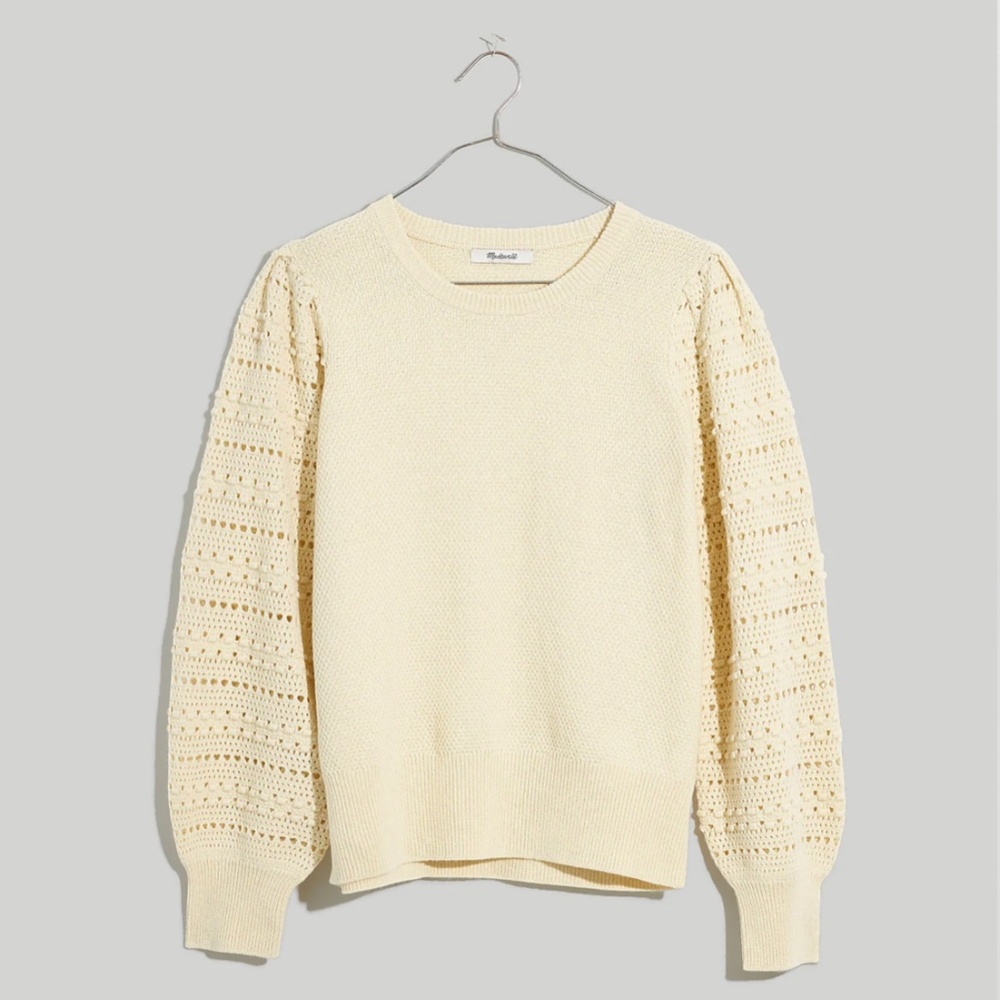 Madewell Bobble-Sleeve Pullover Sweater